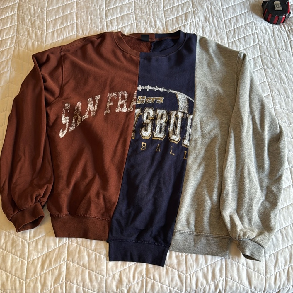 Urban Outfitters UO Women Crew Sweatshirt San Francisco Spliced Sz M